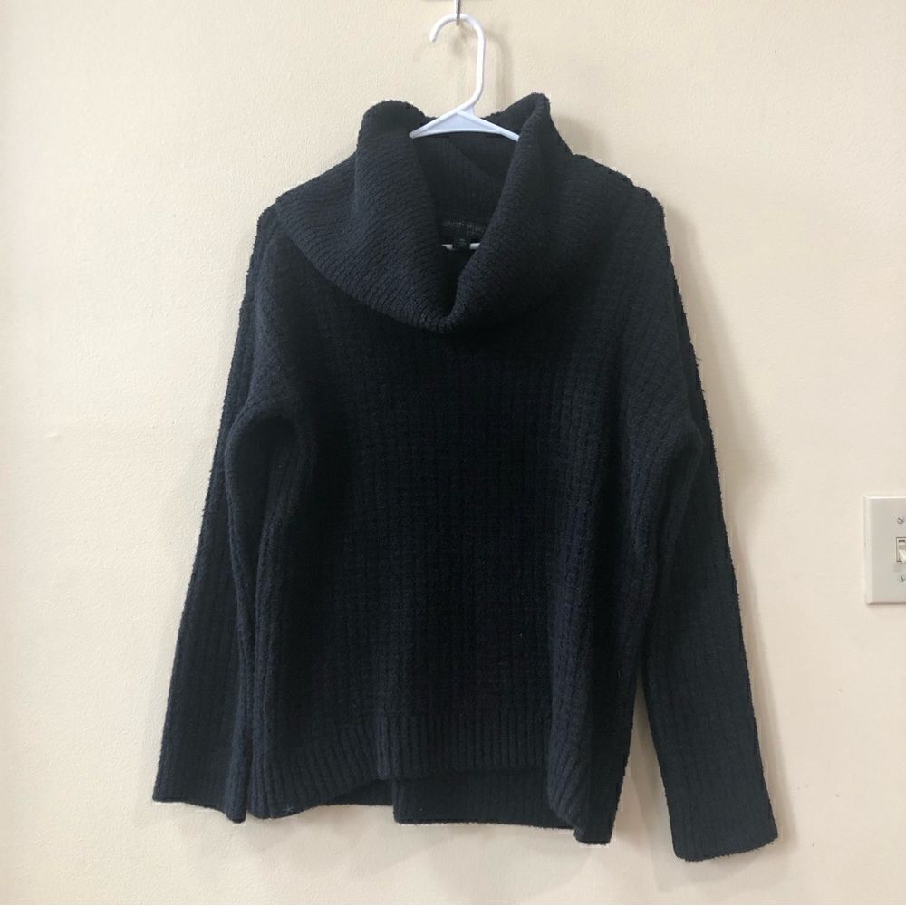 Barefoot Dreams Ecochic Cowl Neck Waffle Knit Sweater